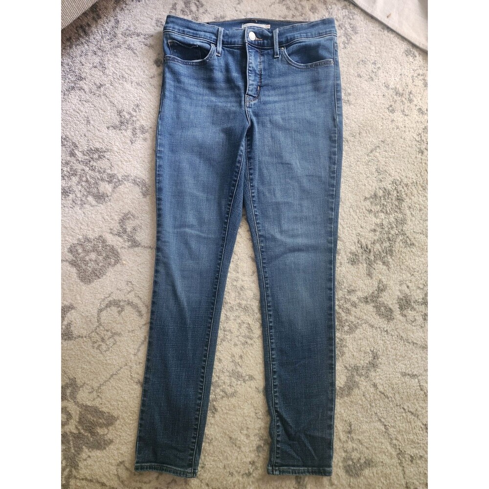 Levis 311 Jeans 29 Womens Blue Denim Shaping Skinny Fit Mid Rise Pockets Casual